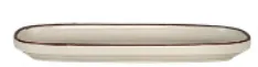 Taldrik BERGEN Kreem, ovaalne, portselan, 22 x 9 cm, K 2,3 cm, tk