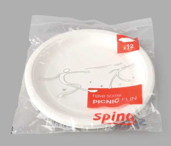 taldrik D 22 cm, paber, valge, 12tk/ pakis, Spino