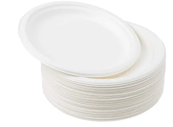 Taldrik D 23 cm, 100% biolag./kompost, valge, pakis 50tk
