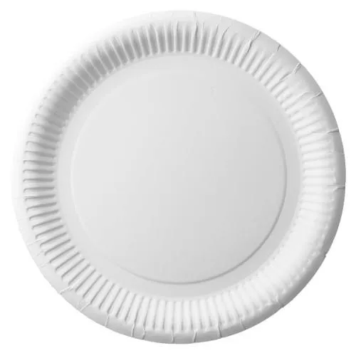 Taldrik D 23 cm, paber, ühekordne, valge, 100 tk / pakis, ABC-PAK