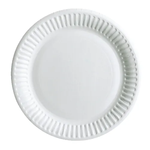Taldrik D 23 cm, paber, valge, 25tk/pakis