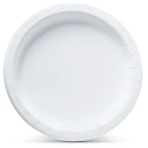 Taldrik D 23 cm, paber, valge, 50tk/pakis