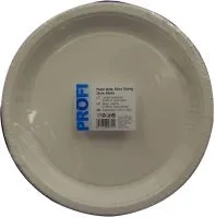 Taldrik D 26 cm, paber - Ekstra tugev, valge, 50tk / pakis, PROFI
