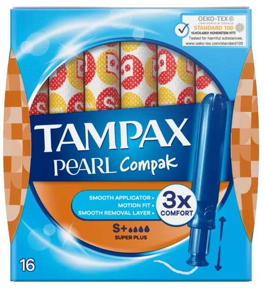 Tampoonid TAMPAX Compak Pearl Super Plus, 16tk
