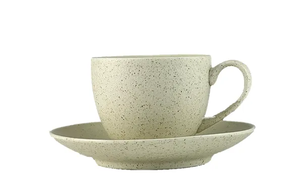 Tass GRANITE Cream, alustassiga, portselan, 300ml, K 8,5cm, tk