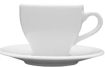 Tass Paula, taldrikuga, portselan, 150 ml, 6 tk