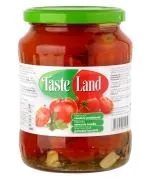 TASTE LAND Punased tomatid marineeritud 660g/360g