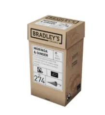 Tee Bradley's Moringa Ingver 25tk FTO, teekott ümbrikus
