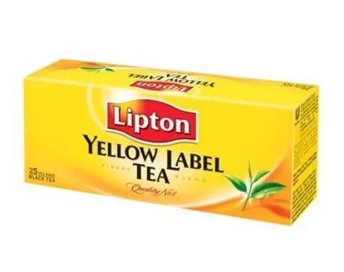 Melnā tēja LIPTON Yellow Label Express, aploksnēs, 1.8gx25gab