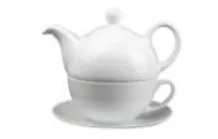 Teekann TEATIME, tassiga, portselan, 450 ml, tk