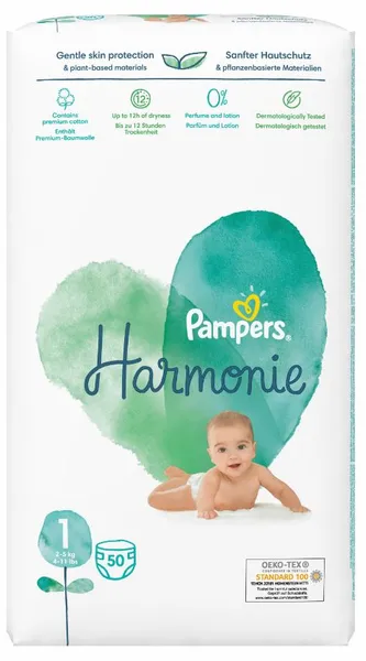 Teipmähkmed PAMPERS Harmonie VP S1, 50tk