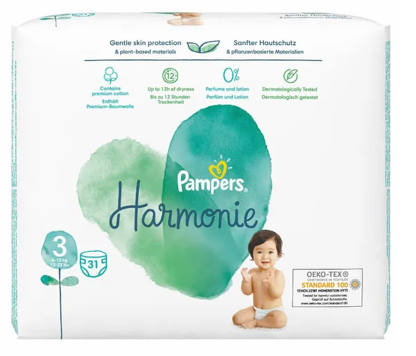 Teipmähkmed PAMPERS Harmonie VP S3, 31tk