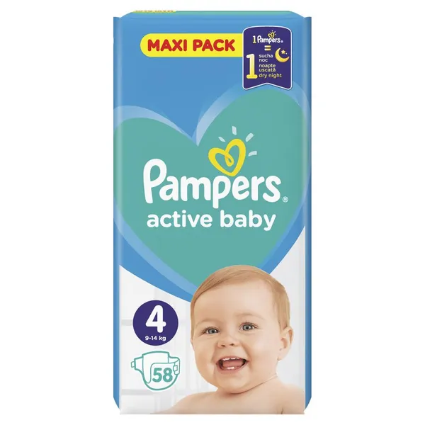 Teipmähkmed PAMPERS MP S4, 58tk