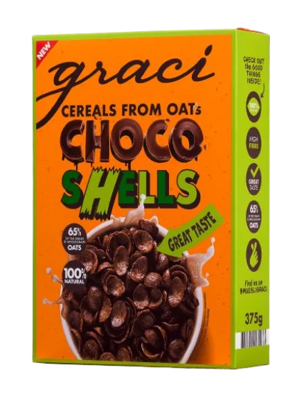 Teraviljahelbed kakaoga GRACI, 375 g