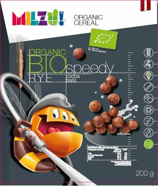 Teraviljapallid MILZU!, BIO, kakaoga , 200g, LV-BIO-01