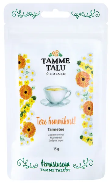 Tere hommikust tee TAMME TALU, mahe, 15g,  EE-ÖKO-03, taimetee
