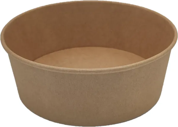 Toidukarp 1100 ml, D 187 mm,H 52 mm, 50tk, kraft, kartongi, salatile, PLANETTA (sobiv kaas C063402)