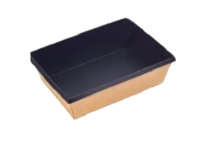 Toidukarp 12 x 16 x 4,5 cm, 500 ml, 500/b must, 1EA, 50 tk, kraft, papist (sobiv kaas C057495)