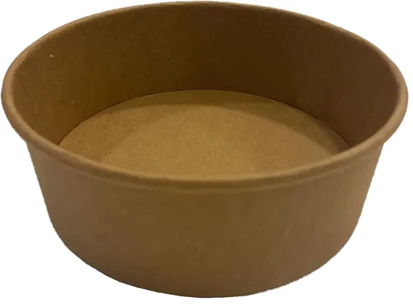 Toidukarp 550 ml, D 145 mm,  H 50 mm, 50tk, kraft, kartong, salatile, PLANETTA (sobiv kaas C060692)