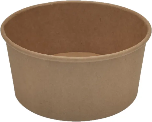 Toidukarp 750 ml, D 145 mm, H 68 mm, 50tk, kraft, kartong, salatile, PLANETTA (sobiv kaas C060692)
