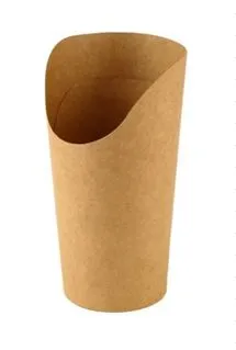 Toidukarp D 6 cm, H 13,5 cm, 50tk, friikartulile, papist, kraft