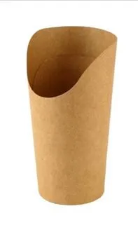 Toidukarp D 6 cm,  H 16 cm, 50tk, friikartulile, papist, kraft