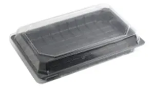 Toidukarp kaanega 18,5 x 13 cm,  H 3,2 cm, 50tk, sushile, STARPAKAS