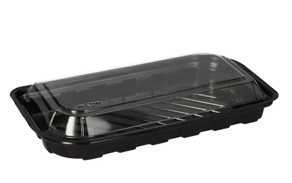 Toidukarp kaanega sushile, R-PET, 21 x 11cm, H 4,3cm, 50 tk