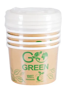 Toidukarp koos kaanega 230 ml, Go Green, 5tk