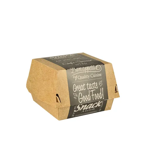 Toidukarp SNACK hamburgerile, 115 x 110 x 70 mm, 50 tk, papist, PAPSTAR