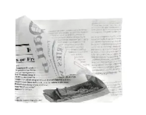 Toidutasku 150 x 150 mm, 250 tk, paberist, hamburgerile, NEWSPAPER