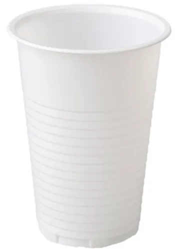 Tops 200 ml, D 7,03 cm, H 9,7 cm, valge, plast, 100tk