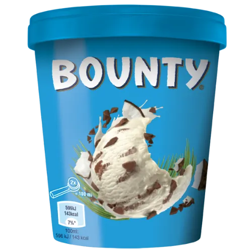 Topsijäätis BOUNTY Tub, 450ml/255g