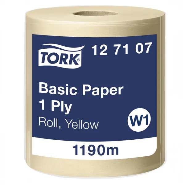 TORK Basic rullkäterätt W1, kollane 32cm 1kihiline, 1190m, 127107