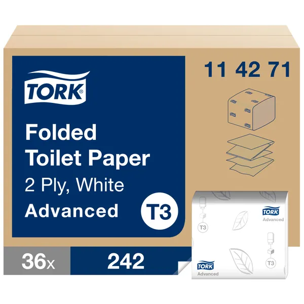TORK Tualettpaber Advanced T3, valge, 2kihiline, 242 lehte, 36tk/pakk, 114271