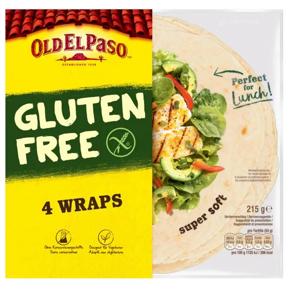 Tortilla OLD EL PASO, gluteenivaba, 4 tk, 215 g