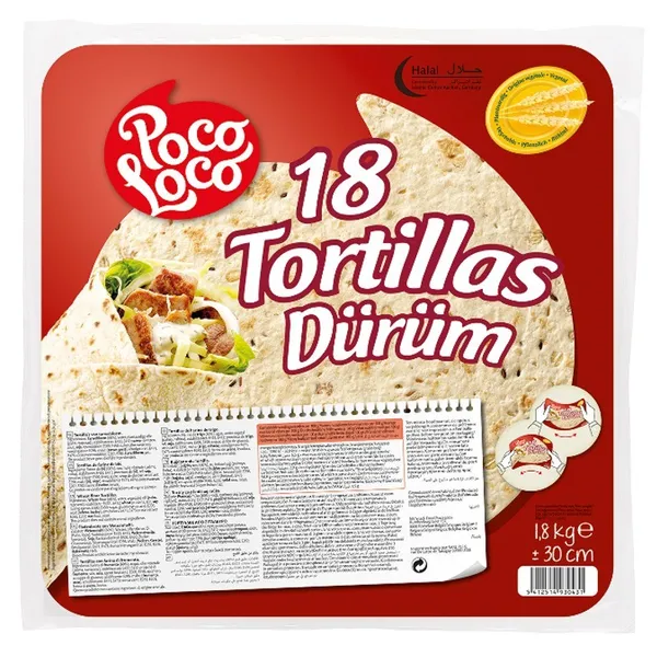 Nisutortilla POCO LOCO, Durum 30cm 18tk