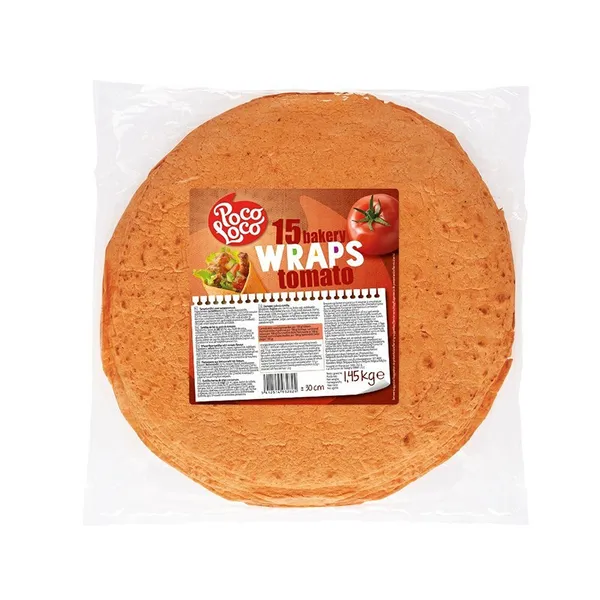 Tortilla POCO LOCO, tomatiga, D30cm, külmutatud, 15tk.*6