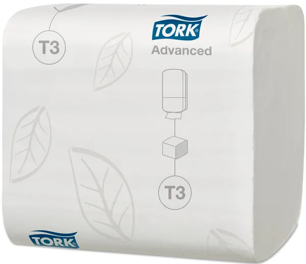 Tualettpaber 19 x 11 cm, valge, 252 tk, 114277, TORK Folded Advanced, T3