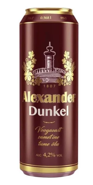 Tume õlu Dunkel, ALEXANDER, 568 ml purk