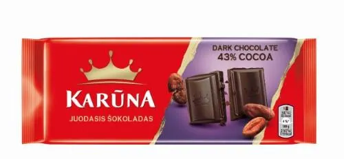 Tume šokolaad KARŪNA, 80g UUS