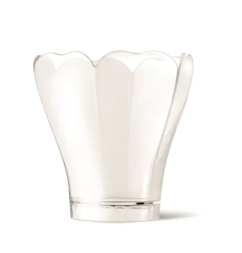 Ühekordne serveerimistops 100 ml, D 6,1 cm, H 6,8 cm, 40 tk, läbipaistev, PS, Crystal Lily, Alcas