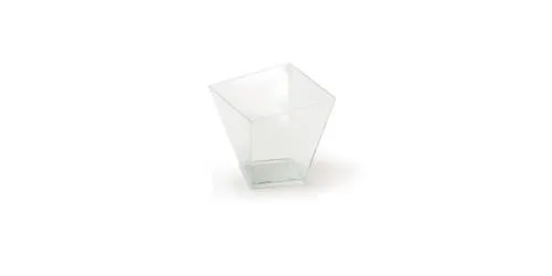 Ühekordne serveerimistops 180 ml, 7,2 x 7,2, H 7,6 cm, 40 tk, läbipaistev, PS, Charme, Alcas