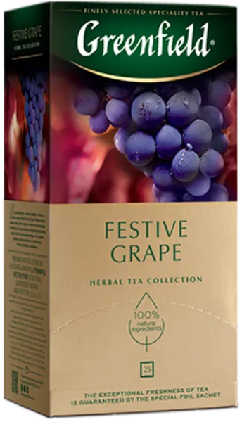 Ürditee Festive Grape,  2g x 25tk, teekott foolium ümbrikus, GREENFIELD