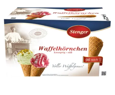 Vafeļu konusi STENGER, 96gab., 1.2kg