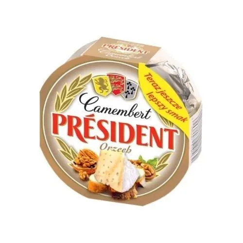 Camembert valgehallitusjuust pähklitega, PRESIDENT, 120 g