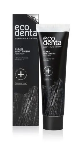 Valgendav hambapasta musta süsiga ECODENTA , 100ml