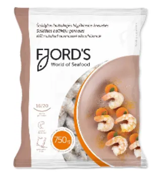 Vannamei viburhännak FJORD'S toores, 16/20, PD, 25% glasuur, külmutatud, 750g/1kg