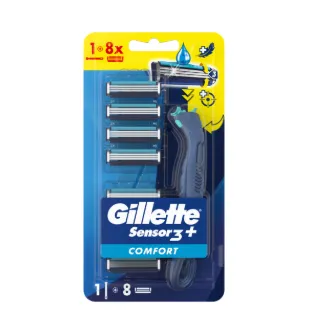 Varuterad GILLETTE SENSOR3 Comfort, 8 tera+käepide