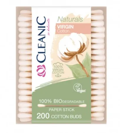 Vatitikud karbis Naturals Linen, CLEANIC, 200 tk